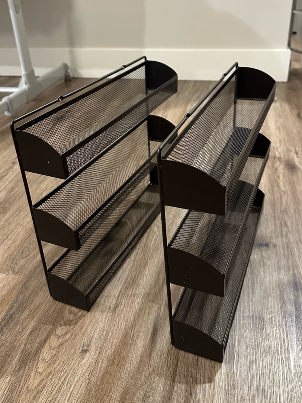 Slim 3-Tier Mesh Spice Rack Organizer - Black